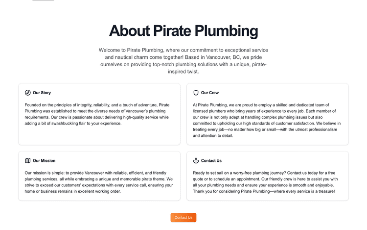 Pirate Plumbing - About